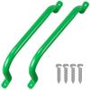 Purife 17'' Metal Playground Safety Handle (Set of 2), Outdoor Swing Set Safety Grab Bar, Playset Handles, Hand Grips for Playhouse, Treehouse Jungle Gym - Green view 2