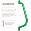 Purife 17'' Metal Playground Safety Handle (Set of 2), Outdoor Swing Set Safety Grab Bar, Playset Handles, Hand Grips for Playhouse, Treehouse Jungle Gym - Green view 3