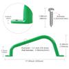 Purife 17'' Metal Playground Safety Handle (Set of 2), Outdoor Swing Set Safety Grab Bar, Playset Handles, Hand Grips for Playhouse, Treehouse Jungle Gym - Green view 4