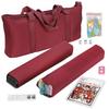 HNDTEK American Mahjong Set 166 Tiles, 4 Colors All-in-One Rack/Pushers, Red Soft Bag and Accessories Classic Full Size Complete Mahjong Set. view 1