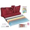 HNDTEK American Mahjong Set 166 Tiles, 4 Colors All-in-One Rack/Pushers, Red Soft Bag and Accessories Classic Full Size Complete Mahjong Set. view 3