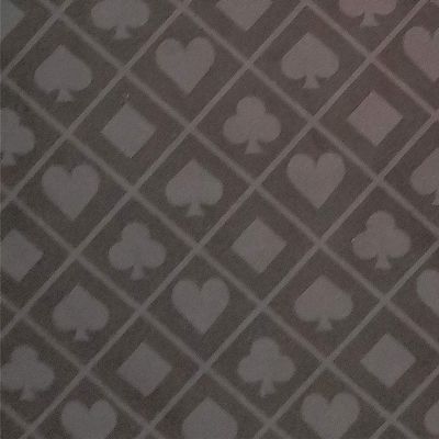 BALIKEN 108X56 Inch Section of Two-Tone Suited Poker Table Speed Cloth, with Diamonds Hearts Clubs and Spades Patterns Waterproof Easy to Clean (Grey)