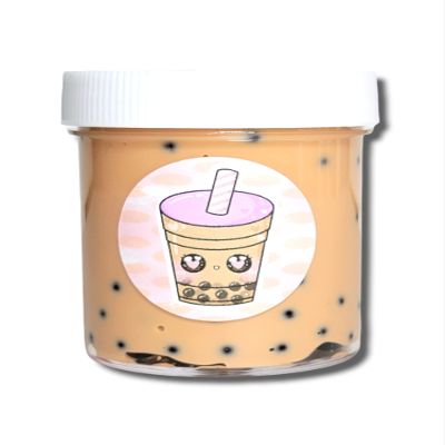 Milk Boba Tea DIY Scented Slime for Kids Ages 8+  Thick Glossy Handmade Slime with Sweet Vanilla Milk Aroma  4oz Sensory Fidget Toy - Hoshimi Slimes