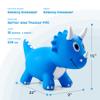EVERICH TOY Kids Dinosaur Bouncy Animal Toys, Inflatable Triceratops Bouncer, Ride on Bounce Hopper, Indoor Outdoor Activity Birthday Gift for 18 Months 2 3 4 Years Old Boys view 2