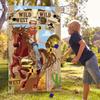 Blulu Western Party Cowboy Toss Games with 3 Bean Bags, Fun Game for Kids and Adults in Western Themed Activities Cowboy Decorations and Supplies view 1
