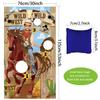Blulu Western Party Cowboy Toss Games with 3 Bean Bags, Fun Game for Kids and Adults in Western Themed Activities Cowboy Decorations and Supplies view 2