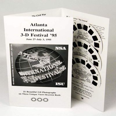 ViewMaster Atlanta - Old & New - 3D Images - 3 reels in Album - Classic