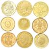 Set of 9 Coins from 9 Different Countries Brass Coins LOT view 1