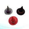 Amosfun 3pcs Halloween Wine Witch Hat Mini Felt Witch Hat Bottle Topper Caps For Halloween Party Table Decoration Miniature Work Diy Craft view 3