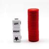 Bilywey Left Right Center Dice Game Set with 3 Dices + 36 Red Chips (Red) view 3