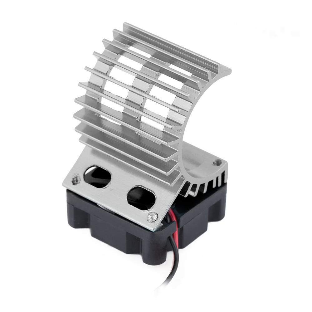 Heatsink for RC Motor, Motor Heat Sink System with Cooling Fan for 1/10 Scale Electric RC Car 380/390 Motor(03)