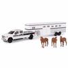 1/32 Ford F-350 Pickup with Horse Trailer and Horses Pretend Play & Imaginative Play for Ages 3 to 11 view 1