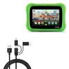 BoxWave Cable Compatible with Leapfrog LeapPad Epic Academy - AllCharge 3-in-1 Cable - Jet Black view 1