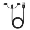 BoxWave Cable Compatible with Leapfrog LeapPad Epic Academy - AllCharge 3-in-1 Cable - Jet Black view 2