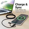 BoxWave Cable Compatible with Leapfrog LeapPad Epic Academy - AllCharge 3-in-1 Cable - Jet Black view 4