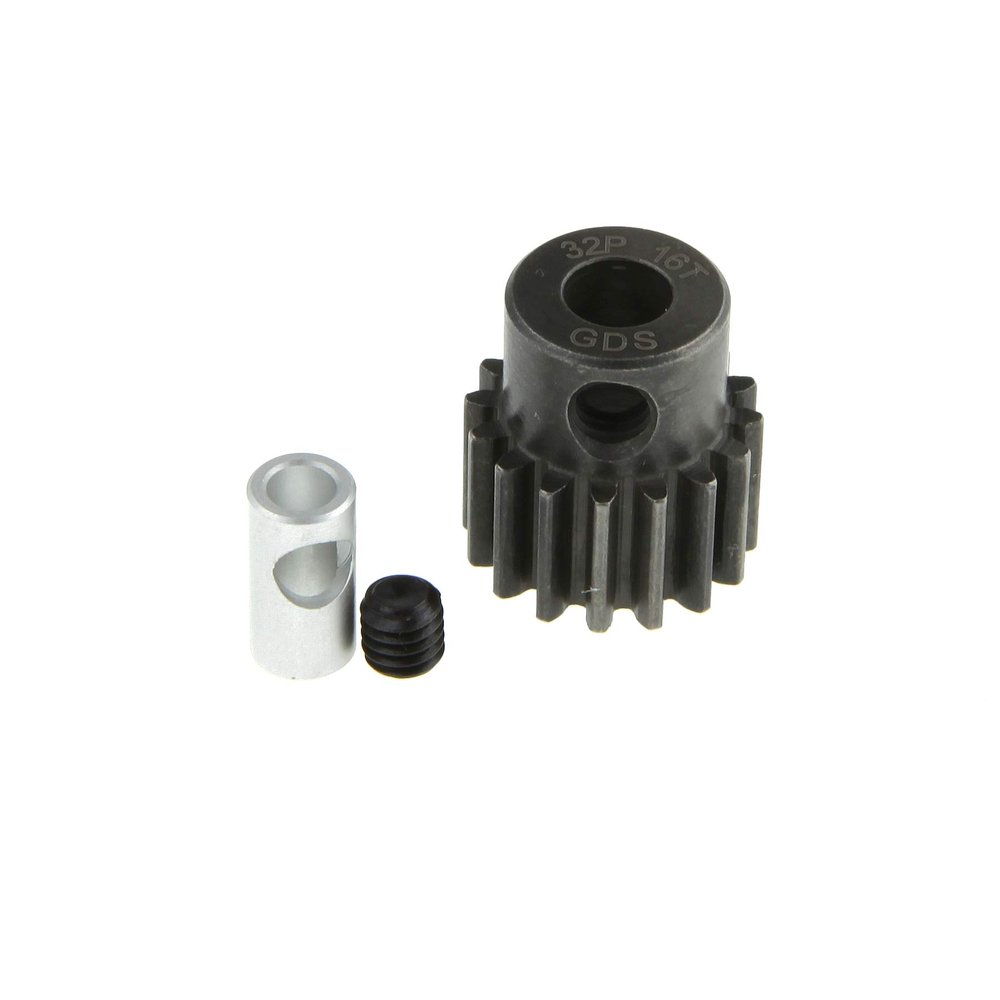 GDS Racing 32P Steel Pinion Gear for 1/8"(3.175mm) and 5mm Shaft RC Model (16T)