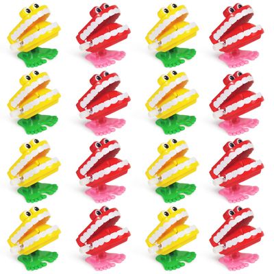 16 Pack Wind Up Teeth Walking Babbling Teeth Chattering Teeth for Party Favors Supplies Props for Halloween Gag Shows