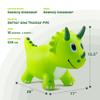 EVERICH TOY Kids Dinosaur Bouncy Animal Toys, Inflatable Triceratops Bouncer, Ride on Bounce Hopper, Indoor Outdoor Activity Birthday Gift for 18 Months 2 3 4 Years Old Boys view 2