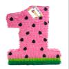 APINATA4U 20" Tall Number One Piata Pink Watermelon Theme First Birthday Party Decoration view 1