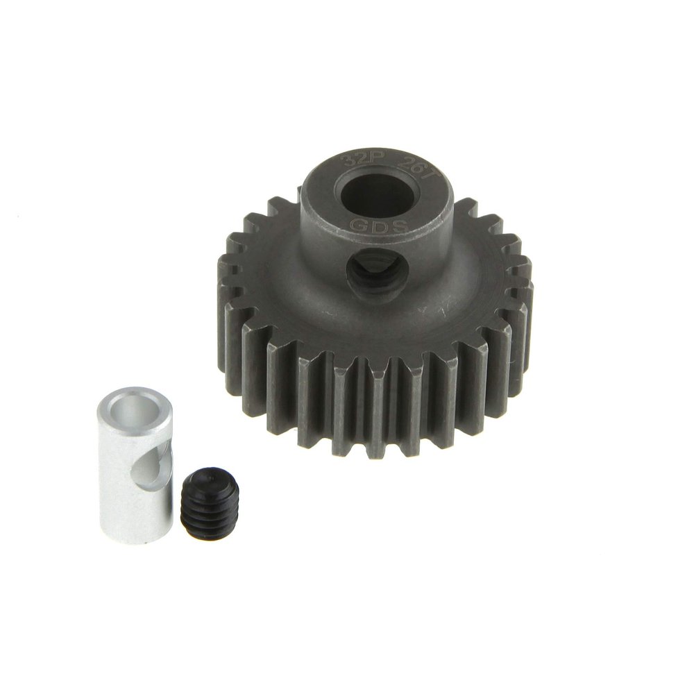 GDS Racing 32P Steel Pinion Gear for 1/8"(3.175mm) and 5mm Shaft RC Model (26T)