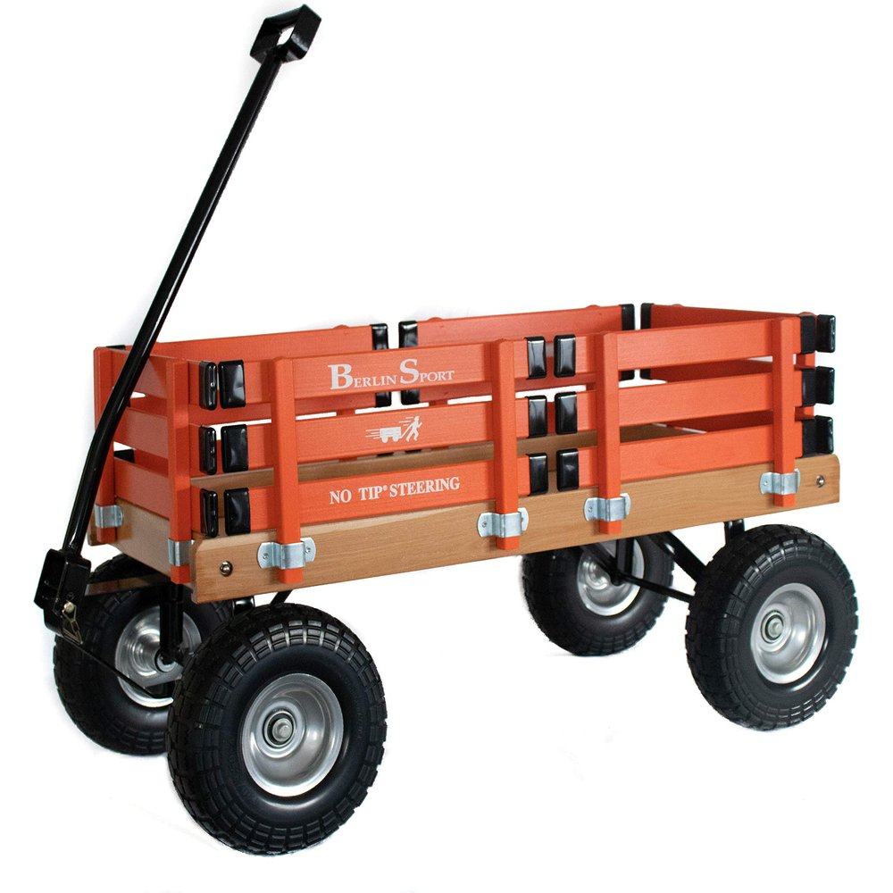 Berlin Flyer Sport Wagon - Model F410 - Amish Made in Ohio, USA - 10" No-Flat Tires (Orange)