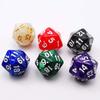 Bescon D20 Spindown Dice 22MM, Assorted Marble Colors 6pcs Set view 1