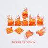 CZYY Wall of Fire Miniature (Set of 8) Spell Effects Flame Terrain for D&D, Dungeons and Dragons, Pathfinder and Other Tabletop RPG view 2