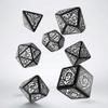 Celtic 3D Revised Black & White Dice Set view 1