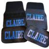 Custom Monogrammed Car Floor Mats Universal Fit Rubber & Carpet 4-Piece Set view 1