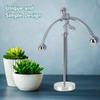 Steel Balance Weightlifter Desk Toy, Physics Art Balancing Sculpture, Office Home Decor, Stress Relief view 4