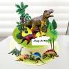 OuMuaMua Dinosaur Toys, Plastic Dinosaur Figure Set, Ideal Education Toys for Kids, Including T-Rex, Stegosaurus, Monoclonius, 6 to 7 Inch Large Size, 6 Pack view 2