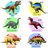 OuMuaMua Dinosaur Toys, Plastic Dinosaur Figure Set, Ideal Education Toys for Kids, Including T-Rex, Stegosaurus, Monoclonius, 6 to 7 Inch Large Size, 6 Pack view 4