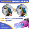 OBUBY Real Binoculars for Kids Gifts for 3-12 Years Boys Girls 8x21 High-Resolution Optics Mini Compact Binocular Toys Shockproof Folding Small Telescope for Bird Watching,Travel, Camping, Purple view 4