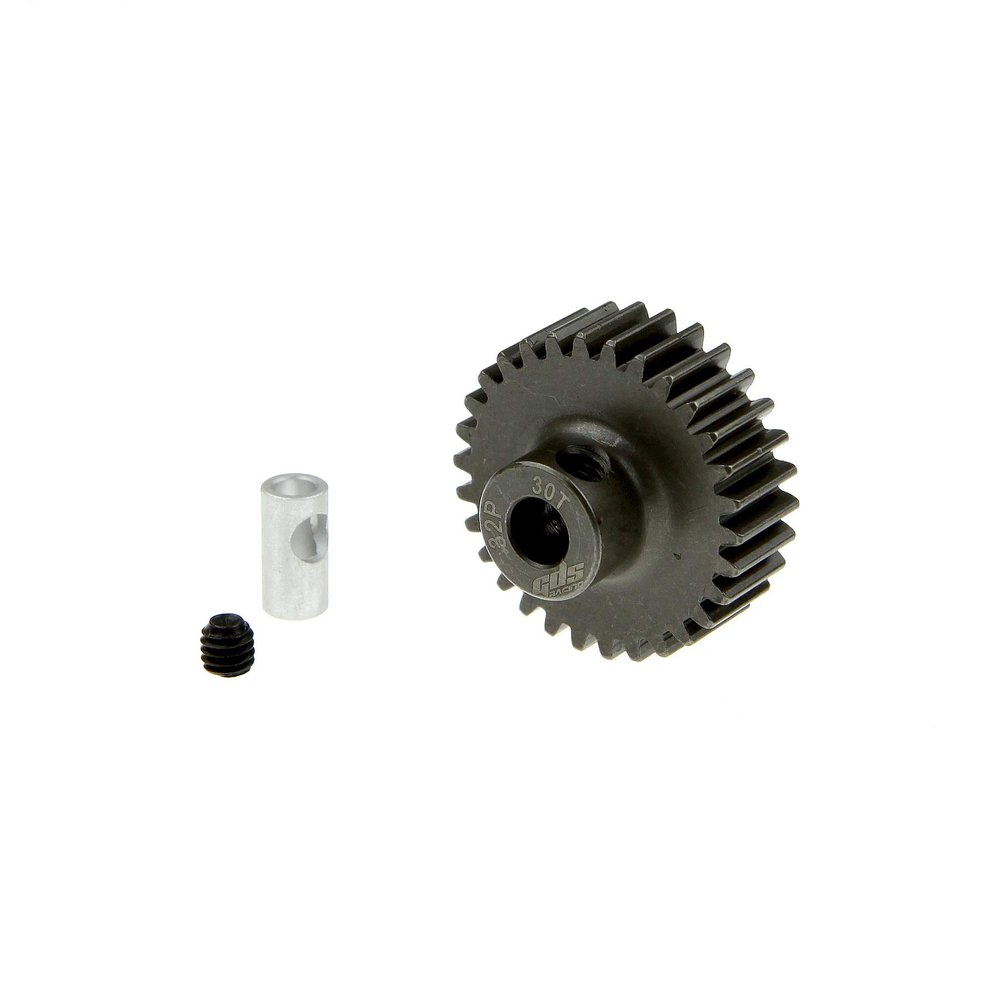 GDS Racing 32P Steel Pinion Gear for 1/8"(3.175mm) and 5mm Shaft RC Model (30T)