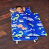 EVERYDAY KIDS Nap Mat with Removable Pillow - Roarin' Dinos - Carry Handle with Straps Closure, Rollup Design, Soft Microfiber for Preschool, Daycare, Travel Sleeping Bag - Ages 3-6 Years view 1