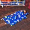 EVERYDAY KIDS Nap Mat with Removable Pillow - Roarin' Dinos - Carry Handle with Straps Closure, Rollup Design, Soft Microfiber for Preschool, Daycare, Travel Sleeping Bag - Ages 3-6 Years view 3