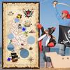 Blulu Pirate Bean Bag Toss Game with 3 Bean Bags for Kids' Halloween Pirate Theme Party Decorations view 1
