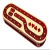 Palm Royal Handicrafts - 4 Track Cribbage Board Made with Blood Wood/Maple Wood with Place of Skunk and Corner 4 Track Continuous Cribbage Board view 1