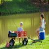 Berlin Flyer Sport Kid's Wagon - Model F410 - Amish Made in Ohio, USA - 10" No-Flat Tires (Red) view 3