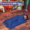 EVERYDAY KIDS Nap Mat with Removable Pillow - Navy - Carry Handle with Straps Closure, Rollup Design, Soft Microfiber for Preschool, Daycare, Travel Sleeping Bag - Ages 3-6 Years view 2