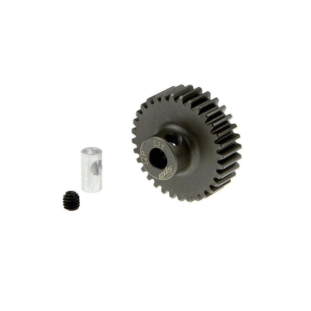 GDS Racing 32P Steel Pinion Gear for 1/8"(3.175mm) and 5mm Shaft RC Model (32T)