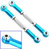 2PCS ShareGoo RC Front Rear Metal Steering Servo Link 70-90mm Turnbuckles Camber Linkage Rod Ends Compatible with Traxxas Slash 4x4 5807 Stampede HQ727 1/10 RC Car,Blue view 2