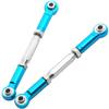 2PCS ShareGoo RC Front Rear Metal Steering Servo Link 70-90mm Turnbuckles Camber Linkage Rod Ends Compatible with Traxxas Slash 4x4 5807 Stampede HQ727 1/10 RC Car,Blue view 4