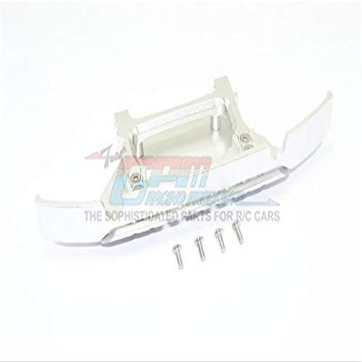 Aluminum Front Bumper + Skid Plate For Traxxas TRX-4 Mercedes-Benz G500 (82096-4) / TRX-6 Mercedes-Benz G63 (88096-4) - 1 Set Silver