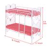 Harilla 1/12 Dollhouse Miniatures Metal Bunk Bed Furnishings Decorative Accessory view 2