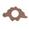 5pcs Lovely Cartoon Wood Pendant Pure Natural Animal Shape Beech Wooden Handmade Cut Pattern DIY Beading Necklace Pendant (Dinosaur) view 1