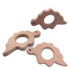 5pcs Lovely Cartoon Wood Pendant Pure Natural Animal Shape Beech Wooden Handmade Cut Pattern DIY Beading Necklace Pendant (Dinosaur) view 4