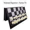 12.5" Magnetic Chess Set with Folding Chess Board Outdoor Travel Portable Chess Set for Adults and Kids, Black & White Color view 3