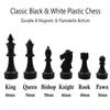 12.5" Magnetic Chess Set with Folding Chess Board Outdoor Travel Portable Chess Set for Adults and Kids, Black & White Color view 4