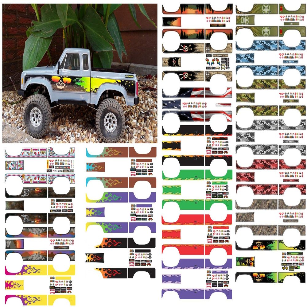 Body Decal Sets for Element RC Enduro Sendero 1/10 Scale Radio Controlled Rock Crawler (Gone Bananas)